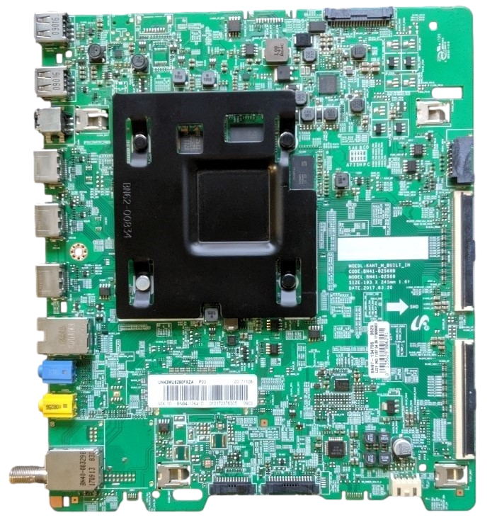 BN94-12641D Samsung Main Board, BN97-13470S BN41-02568B, UN43MU630DF, UN43MU630DFXZA