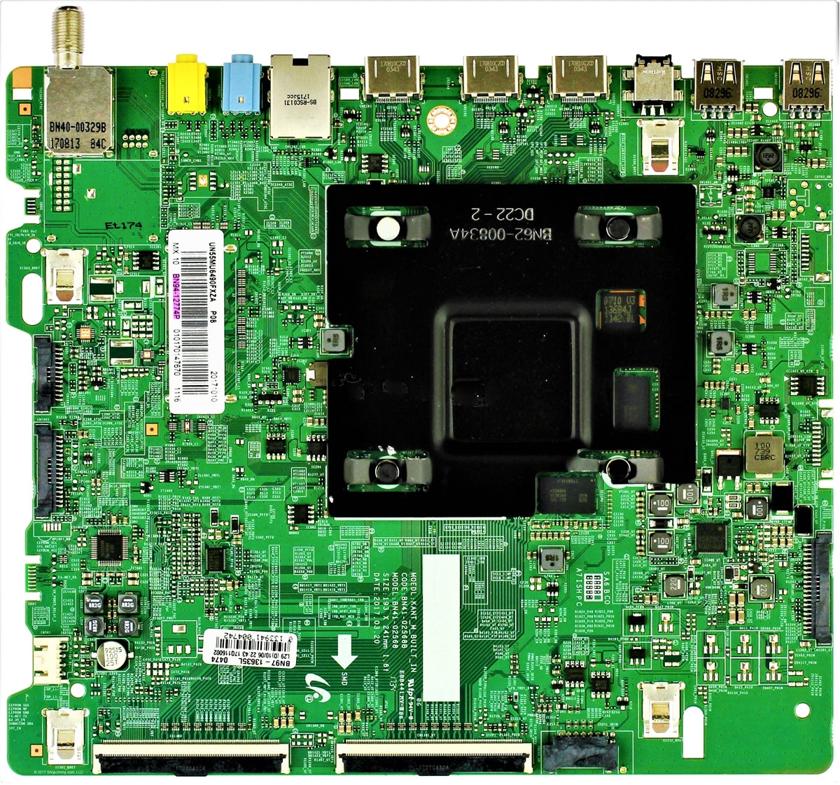 BN94-12774P Samsung Main Board, BN97-13635L, BN41-02568B, UN55MU6490FXZA