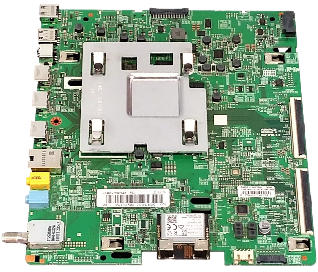 BN94-12802S Samsung Main Board, BN97-13983B, BN41-02635A, UN58NU710DFXZA, UN58NU7100FXZA, UN58NU7100FXZC