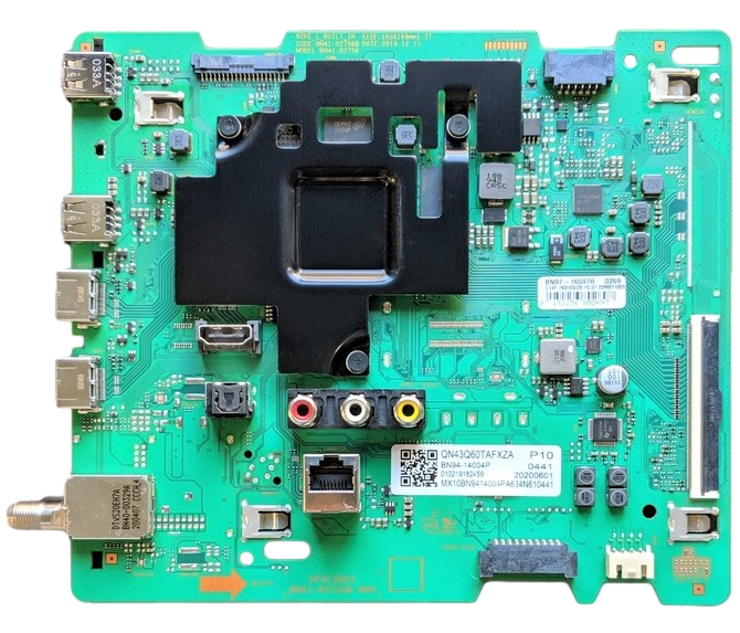 BN94-14004P Samsung Main Board, BN94-14004P, BN97-16597R, BN41-02756B, QN43Q60TAFXZA, QN43Q6DTAFXZA