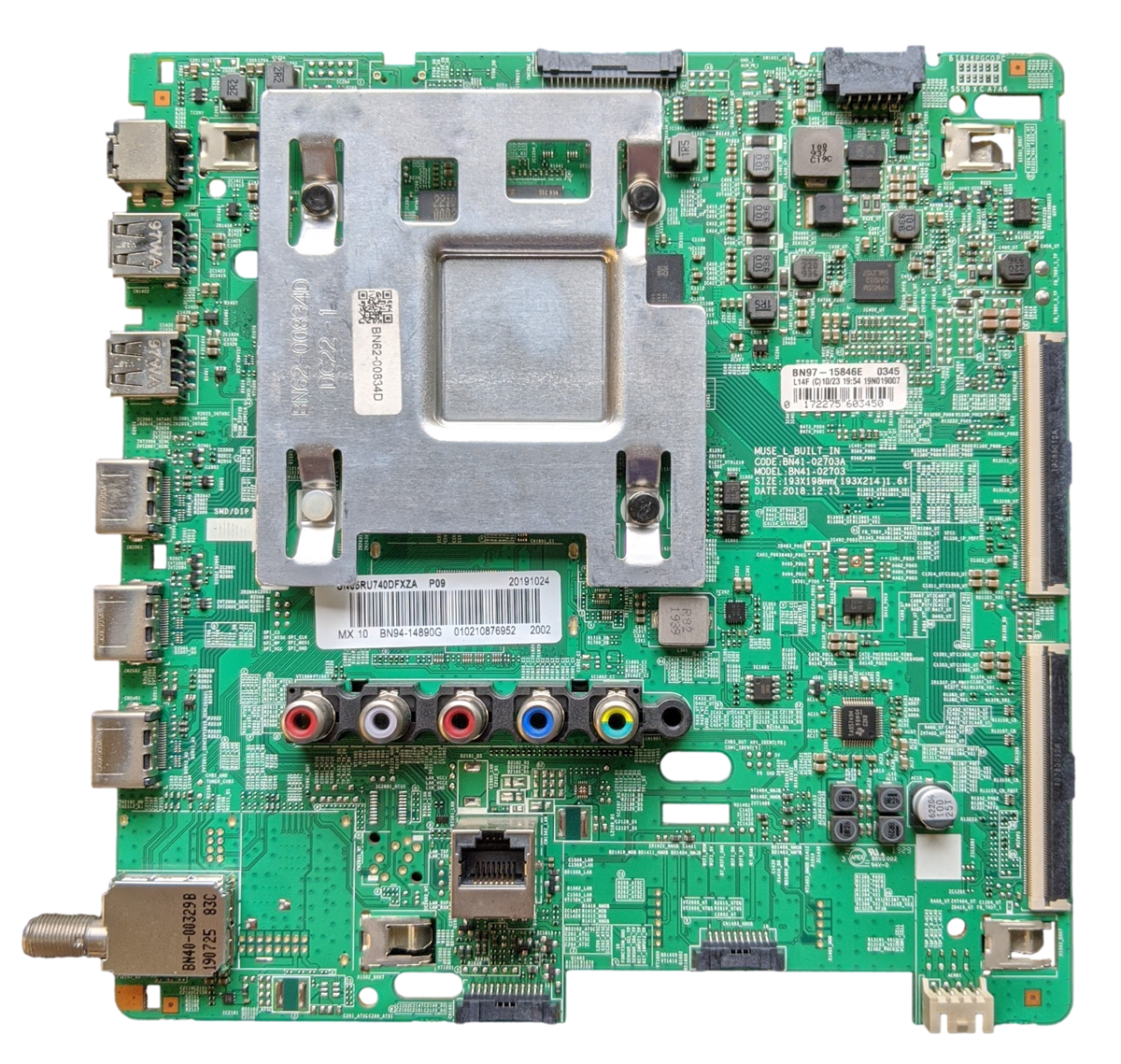 BN94-14890G Samsung Main Board, BN97-15846E, BN41-02703A, UN65RU740DFXZA