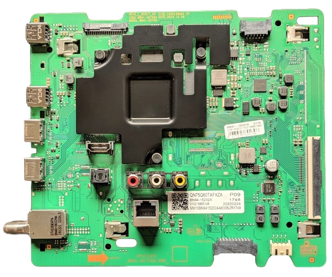 BN94-15232A Samsung Main Board, BN97-16597X, BN41-02756A, QN75Q60TAFXZA, QN75Q6DTAFXZA, QN75Q60TBFXZA