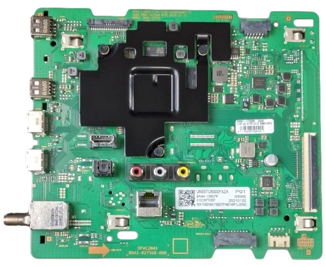 BN94-15807P Samsung Main Board, BN41-02756B, BN97-17226S, FG05, UN55TU8000F, UN55TU8000FXZA