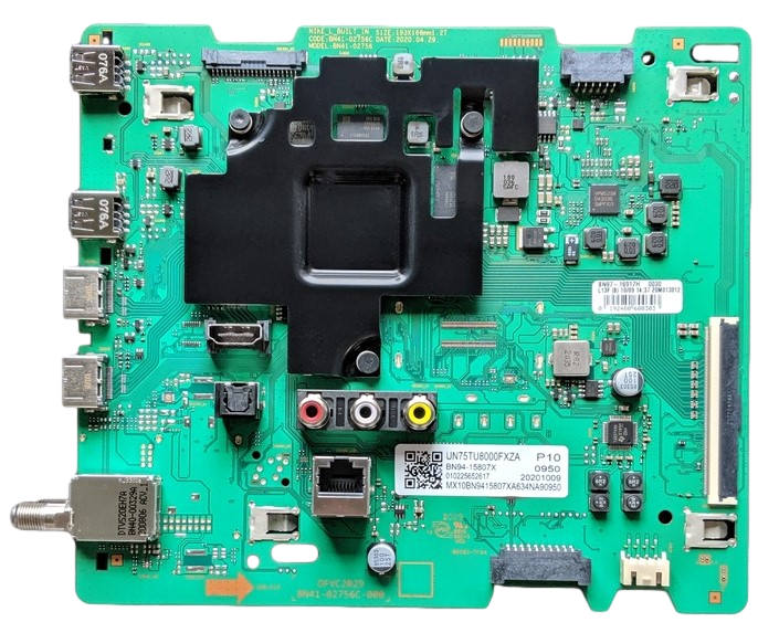 BN94-15807X Samsung Main Board, BN97-16917H, BN41-02756C, BN40-00329A, UN75TU8000FXZA