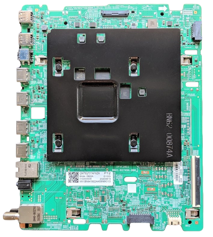 BN94-15822A Samsung Main Board, BN94-15822A, BN97-16593C, BN41-02749A-000, QN75Q70TAF, QN75Q70TAFXZA, QN75Q7DTAFXZA