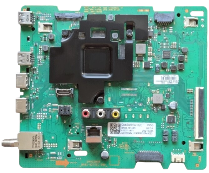 BN94-16148R Samsung Main Board, BN41-02756C, BN97-16938X, UC03, QN65Q60TAFXZA