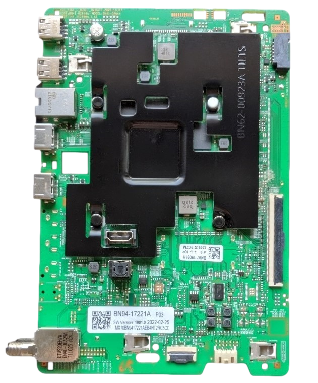 BN94-17221A Samsung Main Board, BN97-19091H, BN41-02844A, P03, QN75Q60AAFXZA, QN70Q60AAFXZA, QN43Q60AAFXZA