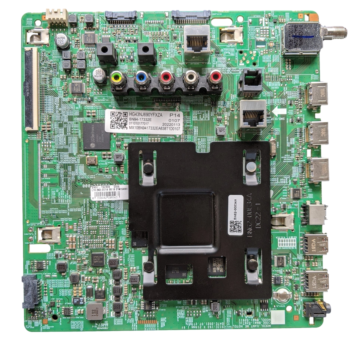 BN94-17332E Samsung Main Board, BN97-19249B, BN41-02611C, UN43TU7000BXZA