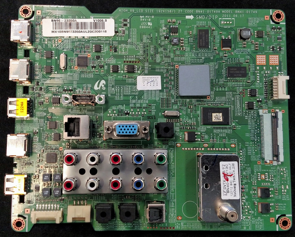 BN96-23350A Samsung Main Board, BN97-06709A, BN41-01749A, LN40D550K1FXZA