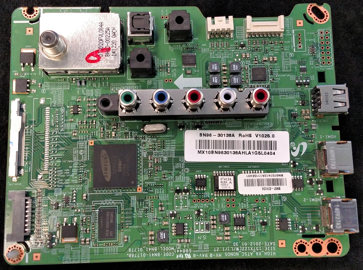 BN96-30138A Samsung Main Board, BN97-07412A, Bn41-01778B, UN50EH5000FXZA, UN50EH5000FXZA MJ05