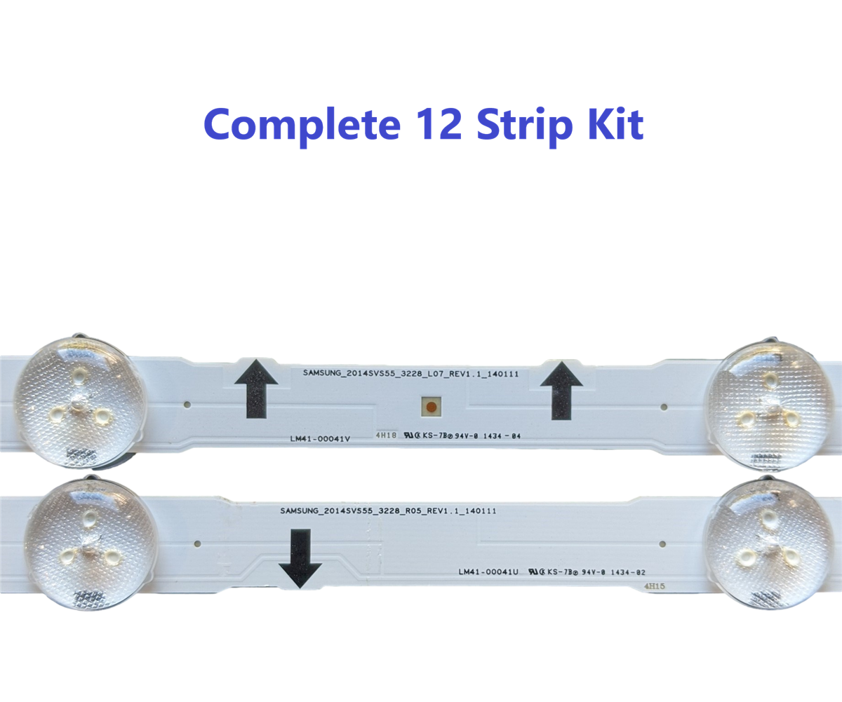 BN96-30429A Samsung Backlight Strips, BN96-30430A, LM41-00041U, LN41-00041V, UN55H6300AFXZA, UN55H6350AFXZA, UN55H6400AFXZA, UN55J6300AFXZA