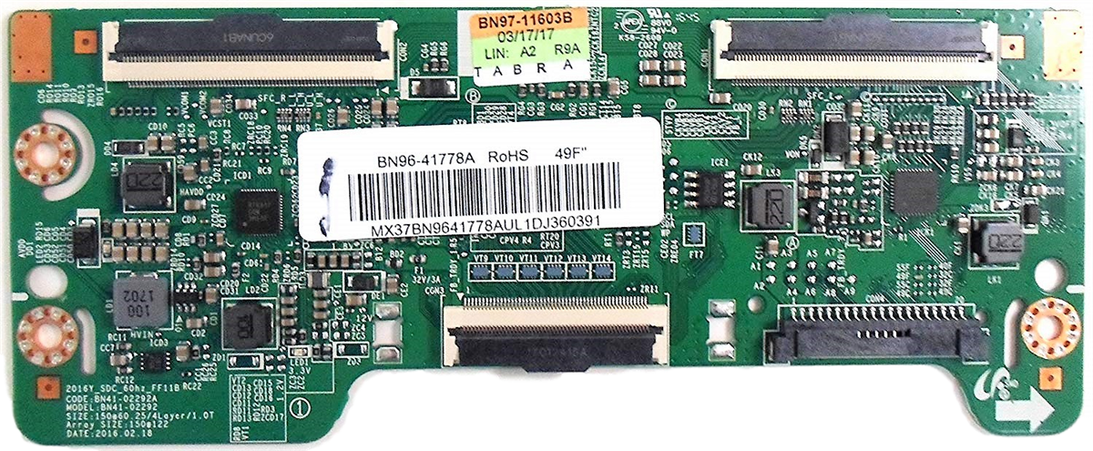 BN96-41778A Samsung T-Con, BN97-11603B, BN41-02292A, PM49H, LH49PMHPBGA/GO