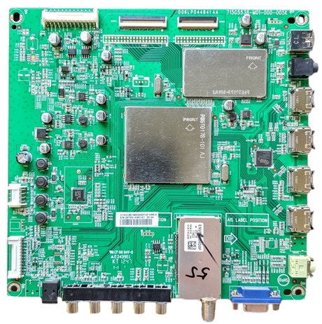 CBPFTXCCB01K0500002 Insignia Main Board, 2272514M0127, E243951, ENV56U04D8F, 006LP0448414A, 715G5538-M01-000-005K, NS-55E480A13A