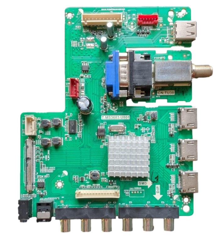 D8TV83AC-MAIN Sceptre Main Board, T.MS3683.U801, A19051425, N65