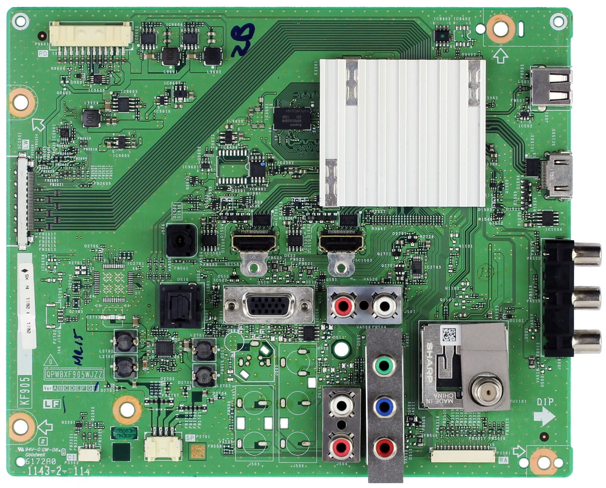 DKEYMF905FM01 Sharp Main Board, DUNTKF905FM01, QPWBXF905WJZZ, KF905, LC-60LE6300U