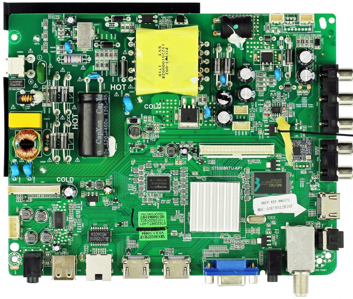 E17102-1-SY  Element Main Board, ST6308RTU-AP1, E17102-1-SY, E17206-SY, E17205-SY, E17240-1-SY, T430HVN01.0, ELST4316S