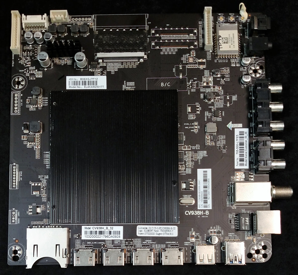 E17175-5-SY ELEMENT MAIN BOARD, CV938H-B, EL4KAMZ5017 – TV Parts Today