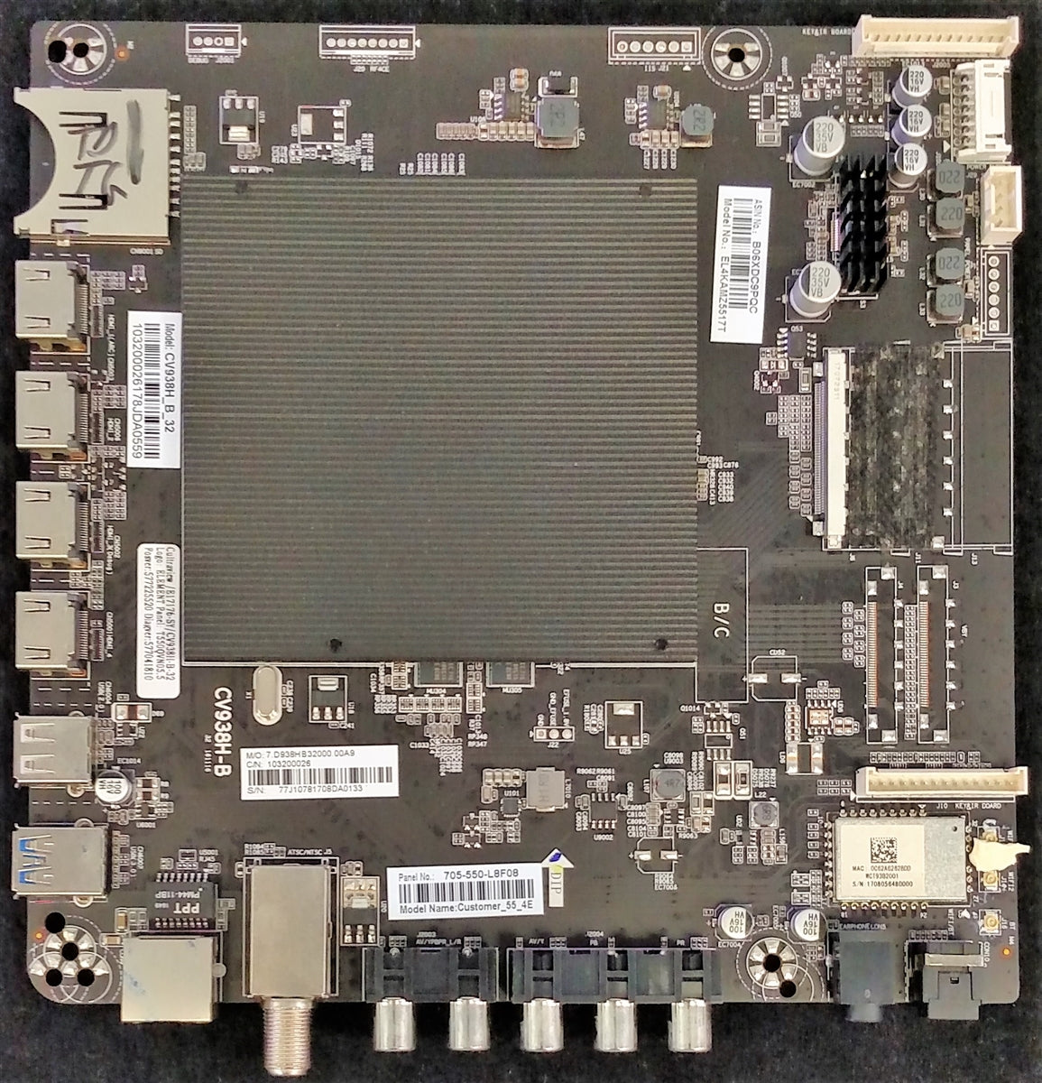 E17176-SY Element Main Board, CV938H-B, T550QVN05.5, EL4KAMZ5517T