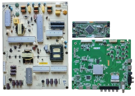 E60-C3 Vizio TV Repair Parts Kit, Y8386592S Main Board, 09-60CAP080-01 Power Supply, RUNTK5489TP T-Con, E60-C3