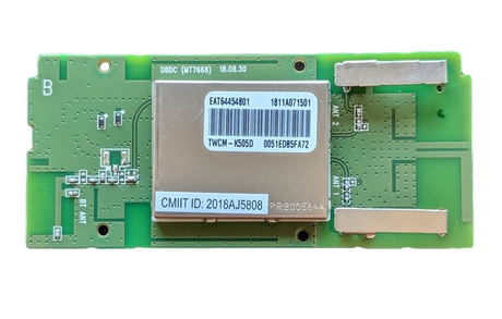 EAT64454801 LG Wifi Board, MT7668, TWCM-K505D, LGSBWAC92, 55SM8600PUA, OLED55B9PUA, 65SM8600AUA, OLED77C9AUB, 75SM7090PUA, 65SM8100AUA