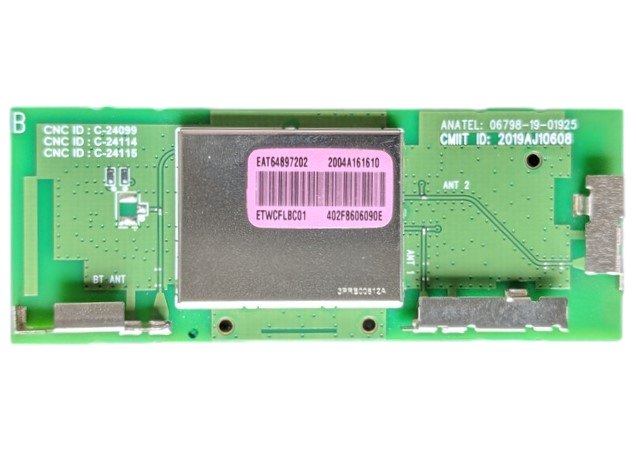 EAT64897202 LG WiFi Board, 06798-19-01925, 2019AJ10608, ETWCFLBC01, LGSBWAC94, 75NANO99UNA, OLED65GXPUA, OLED55GXPUA