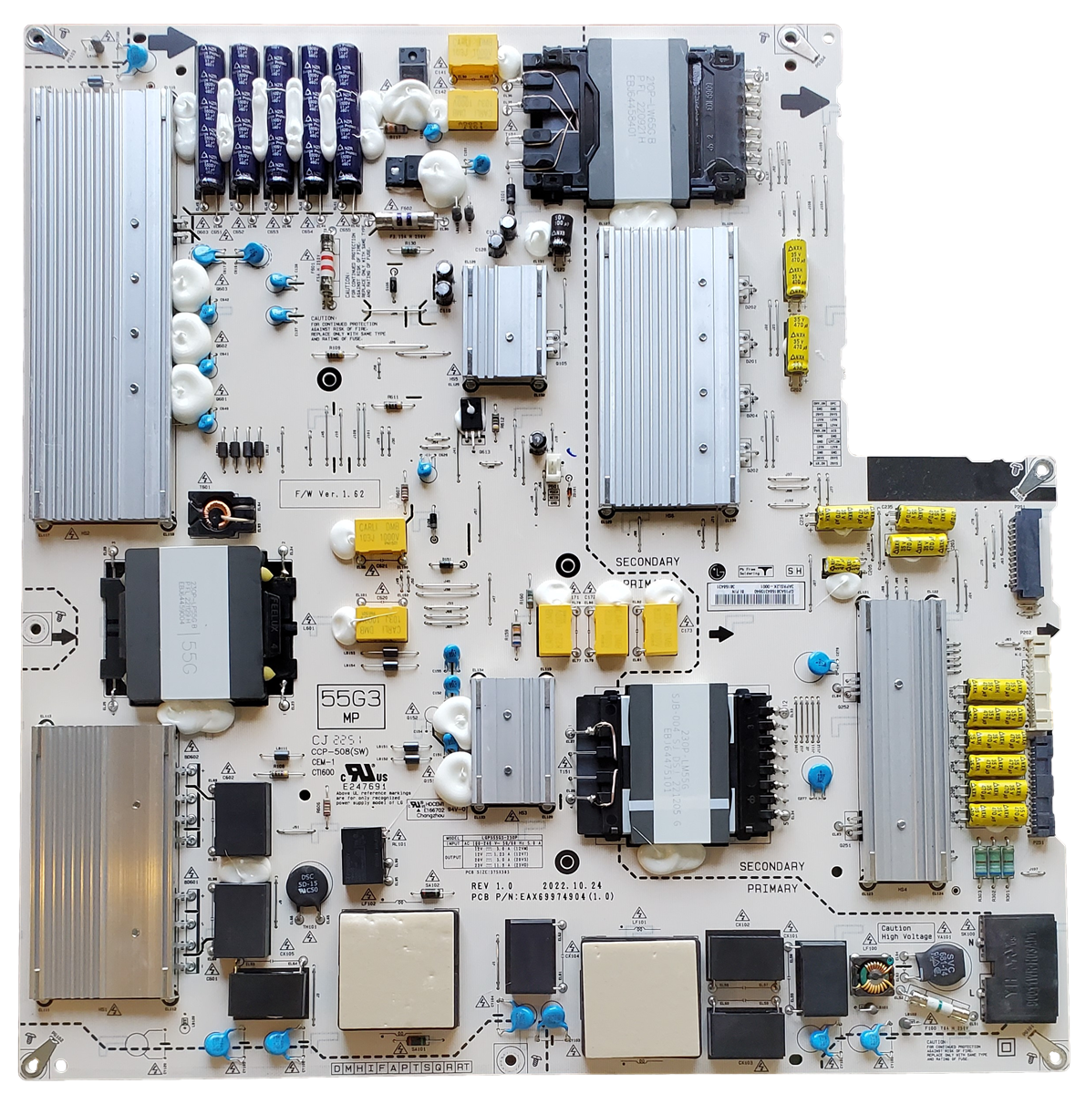 EAY38168431 LG Power Supply, 38168431, EAX69974904 (1.0), LGPS55G3-230P, OLED55G3PUA