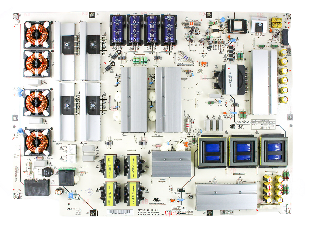 EAY63348801 LG Power Supply, B12D198801, LGP55F-14OP, 55EC9300-UA, 55EC9300-UA.AUSWLJR