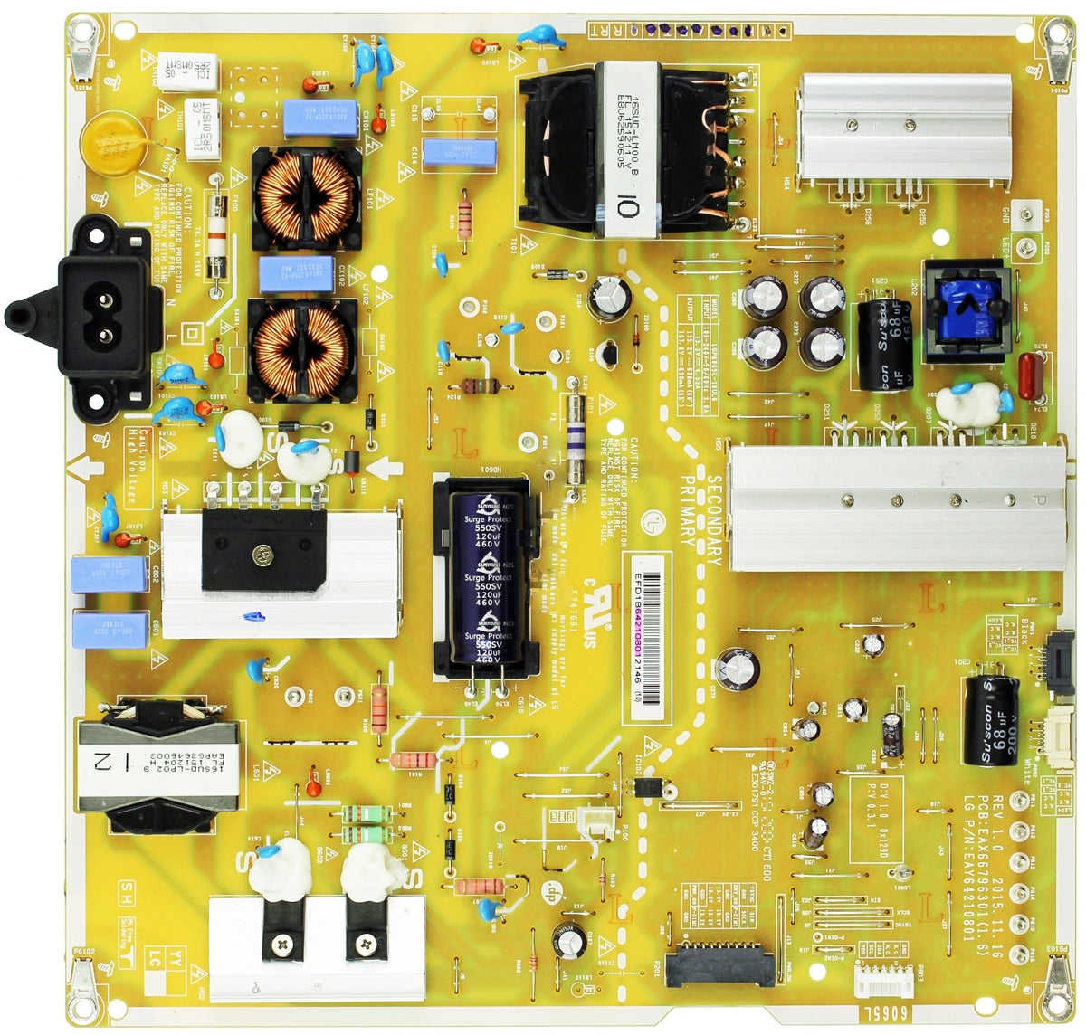 EAY64210801 LG Power Supply, EAX66796301(1.7), LGP6065-16UL6