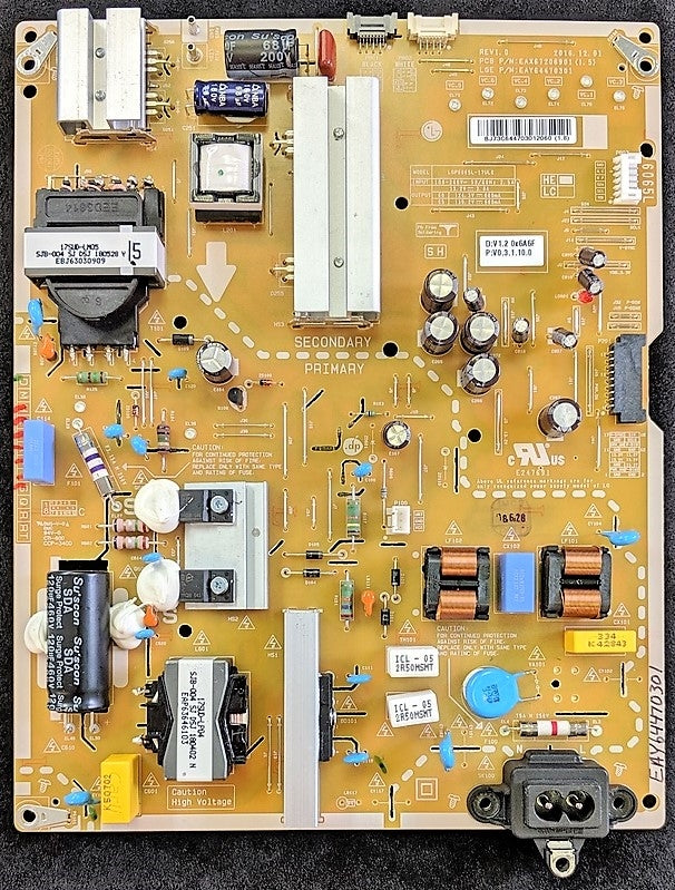 EAY64470301 LG Power Supply, EAX67206901(1.5), LGP606SL-17ULG, 65UV340C-UB, 65UJ6540-UB, 65UK6500AUA, 60UJ6540-UB, 65UM6900PUA