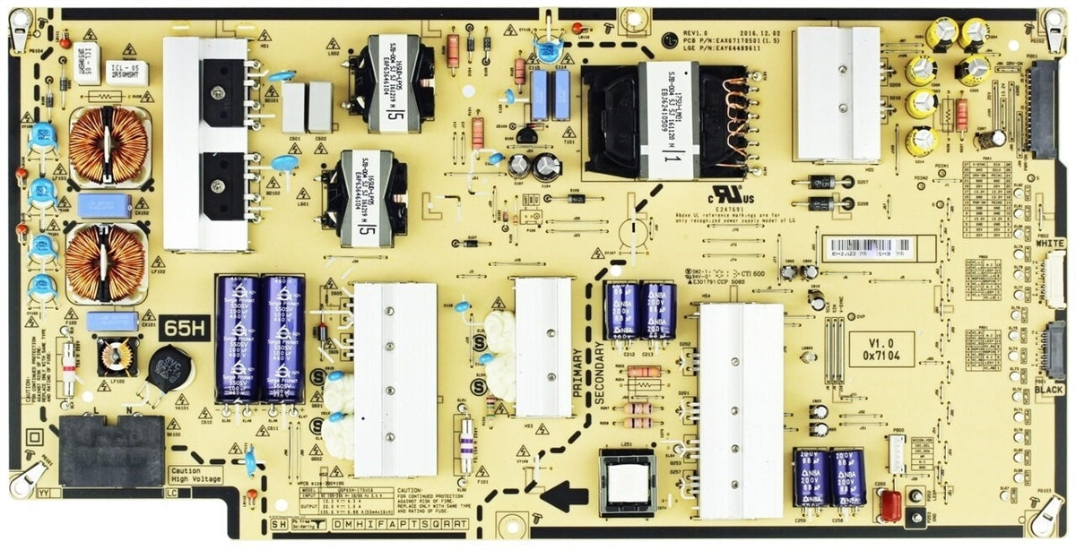 EAY64489611 LG Power Supply, EAX671705011.5, 65SJ9500-UA, 65SJ9500-UA AUSYLJR