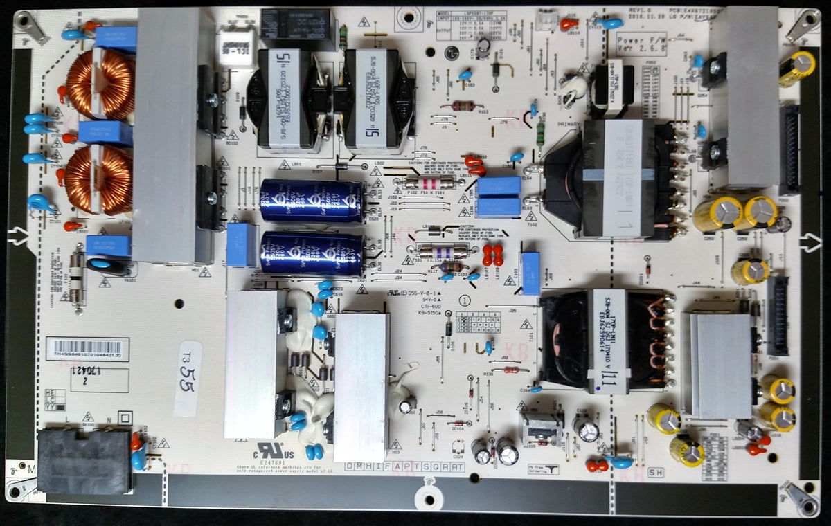 EAY64510701 LG Power Supply, EAX62718501(1.4), LGP55B7-17OP, OLED55B7A, OLED55B7A-U, OLED55B7P-U