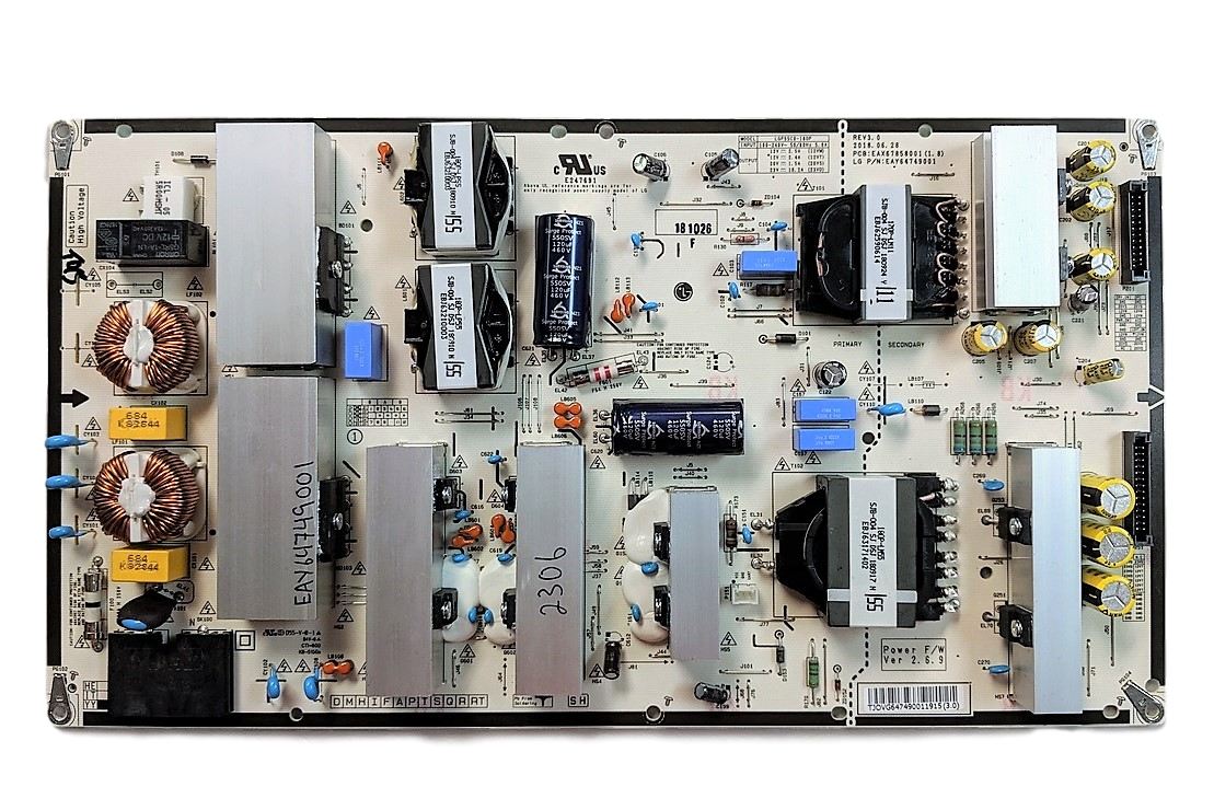 EAY64749001 LG Power Supply, EAX67858001 (1.6), PSOK-L753A, 3PCR02255A, OLED55E8PUA.BUSWLJR, OLED55C8PUA, OLED55B8PUA, OLED55E8PUA, OLED55E8PLA, OLED55E8AUA