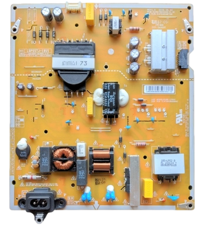 EAY64948708 LG Power Supply Board, EAX67865202(1.0), LG55TJ-18U1, 55UN7000PUB