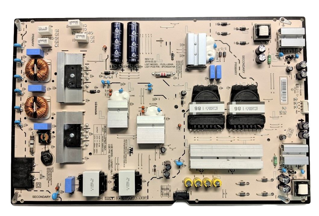 EAY65328601 LG Power Supply, LGP82T-19U1, PLDL-L804A, 3PCR02474A, 82UM8070PUA, 82UN8570PUC, 82UN8570AUD