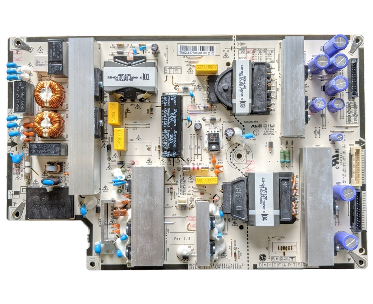 EAY65768828 LG Power Supply, EAX69117405 (1.0), OLED48C2PUA, OLED48C2PUA.DUSQLJR