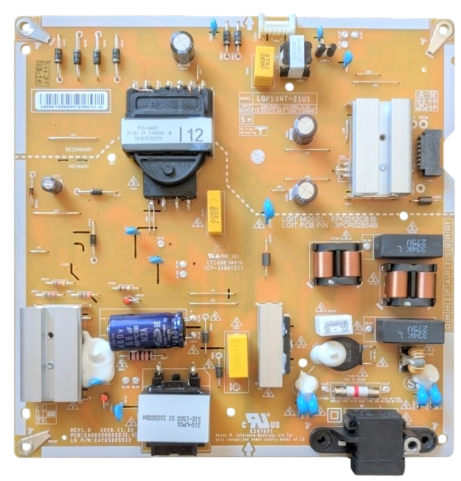 EAY65895512 LG Power Supply, EAX69502002(1.0), 3PCR02854B, 50UP8000PUA, 55UQ9000PUD, 55NANO75UPA