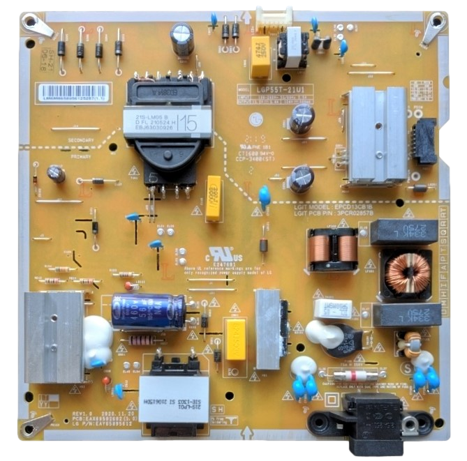 EAY65895612 LG Power Supply, EAX69502602(1.0), LGP55T-21U1, EPCD13CB1B, 55UP7670PUC