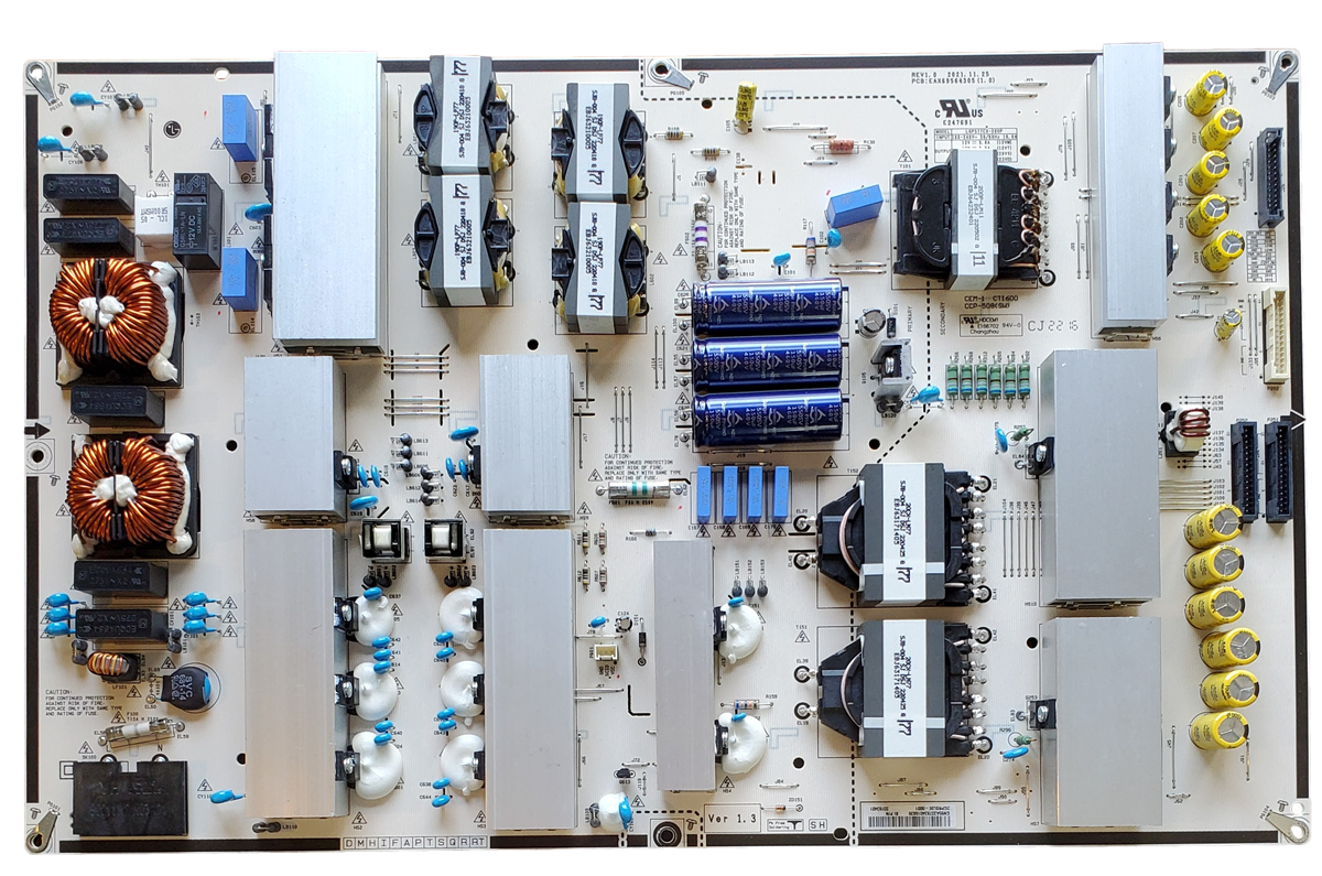 EBR33783401, LG Power Supply Board, [Cross:EAY65689425] EAX69564305 (1.0), LGPS-77CX-200P, OLED77B2PUA, OLED77C1PUB