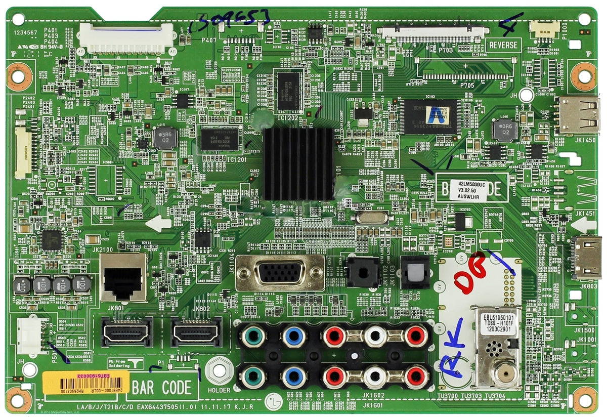 EBT61930033 LG TV Module, Main Board, EAX64437505(1.0), 42LM5800-UC