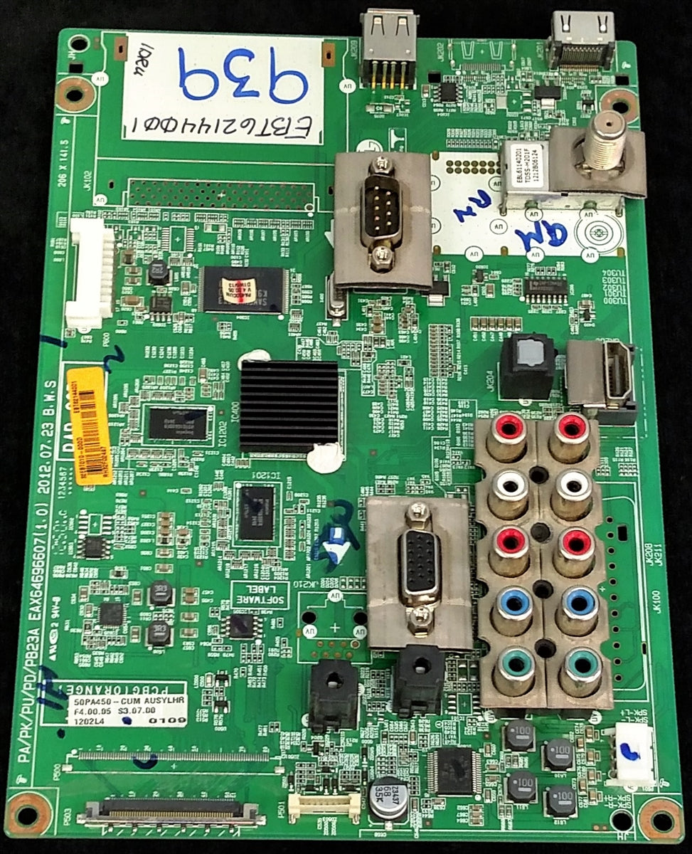 EBT62144001 LG MAIN BOARD, EAX64696604(1.1), 28EBT010, 61590704, 50PA450C-UM