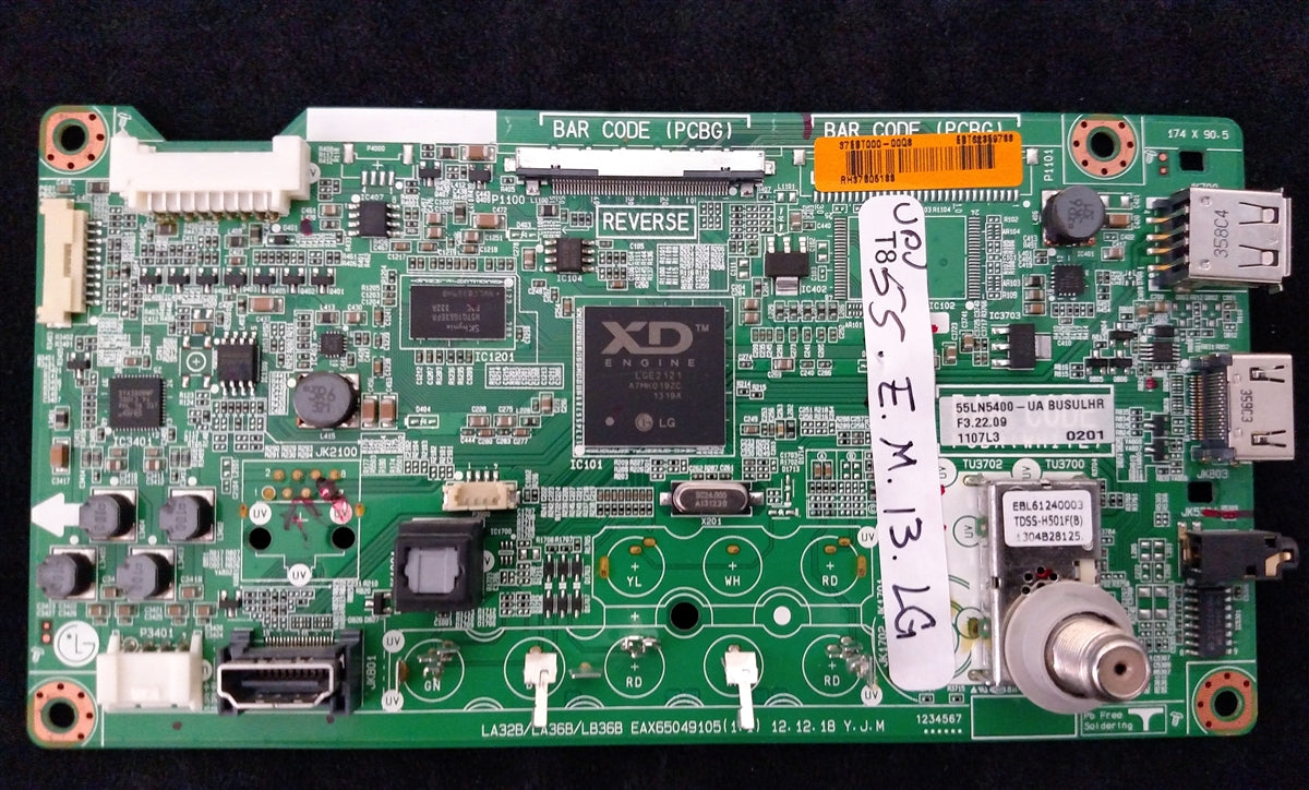 EBT62359788 LG TV Module, main board, EAX65049105(1.1), 55LN5400-UA.BUSULHR, 55LN5400-UA