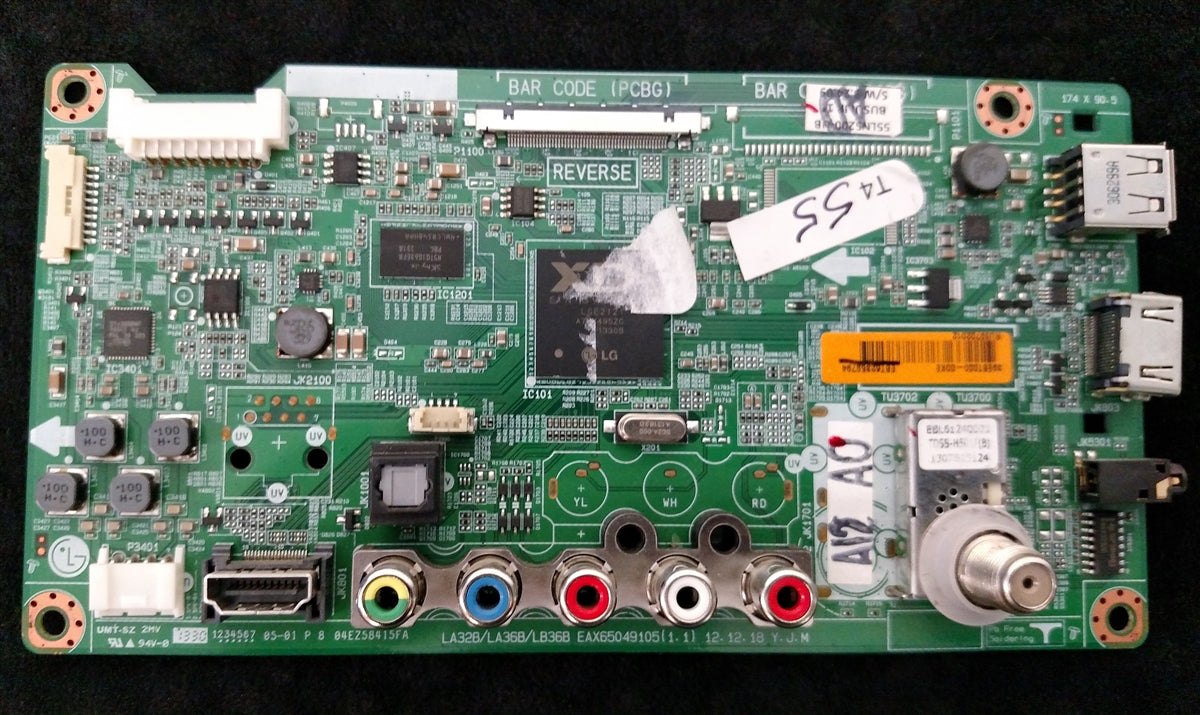 EBT62359794 LG Main Board, EAX65049105(1.1), 55LN5200-UB