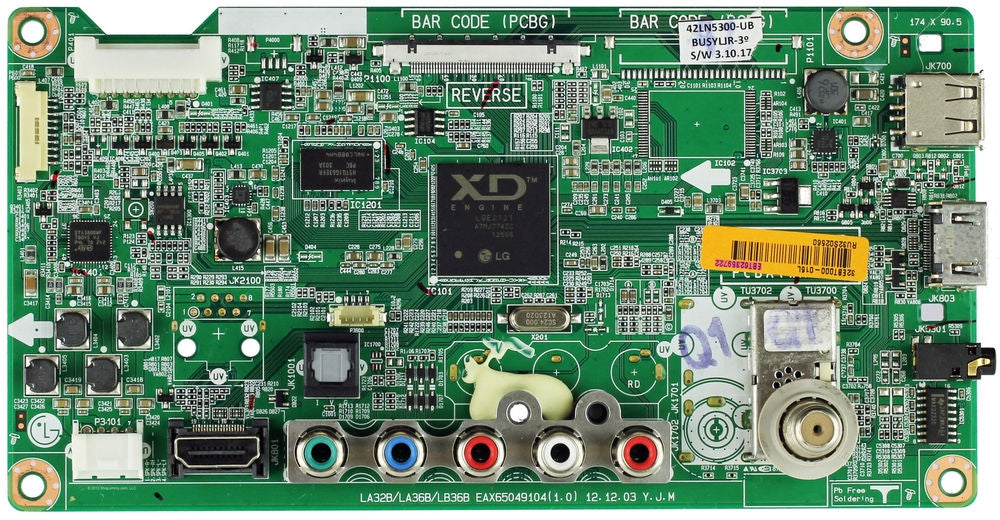 EBT62642004 LG TV Main Board, EAX65049107, EAX65049105(1.0), 42LN5300-UB, 42LN5300-UB.BUSDLJR, 42LN5300-UB.AUSDLJR