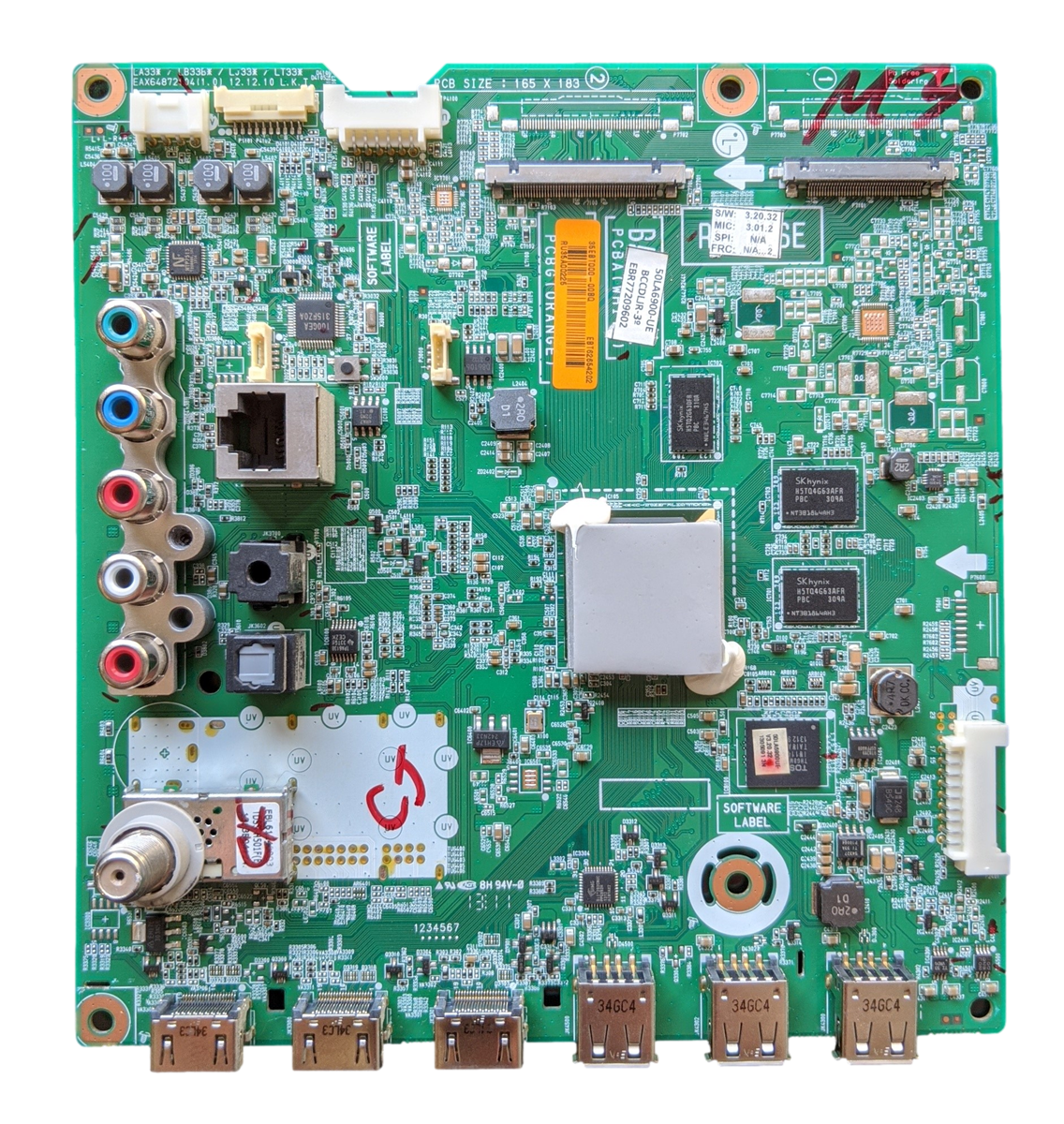 EBT62654202 LG Main Board, EAX64872104(1.0), 50LA6900-UE