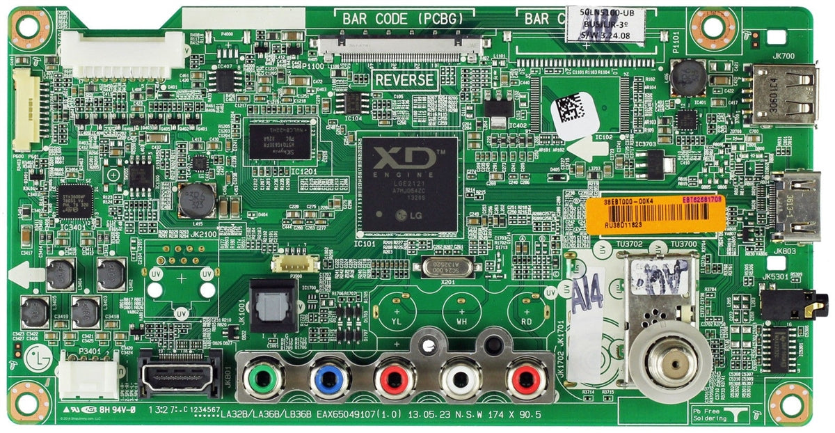 EBT62681708 LG Main Board, EAX65049107(1.0), 50LN5100-UB