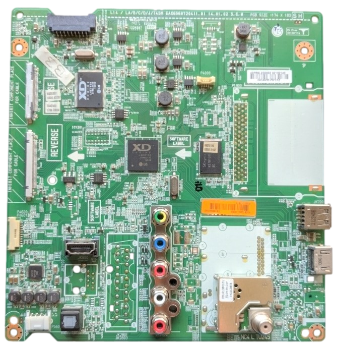 EBT62841543 LG Main Board, EAX65607204(1.0), 62182143, 60LB6000-UH