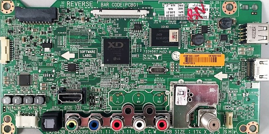 EBT62841566 LG TV Module, main board, EAX65391003(1.1), 50LB6000-UH