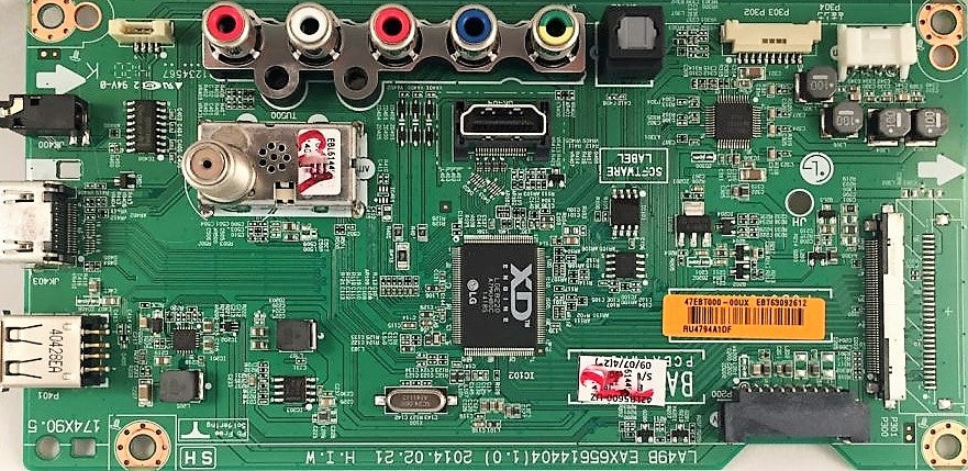EBT63092612 LG Main Board, EAX65614404(1.0), 42LB5600-UZ – TV Parts Today