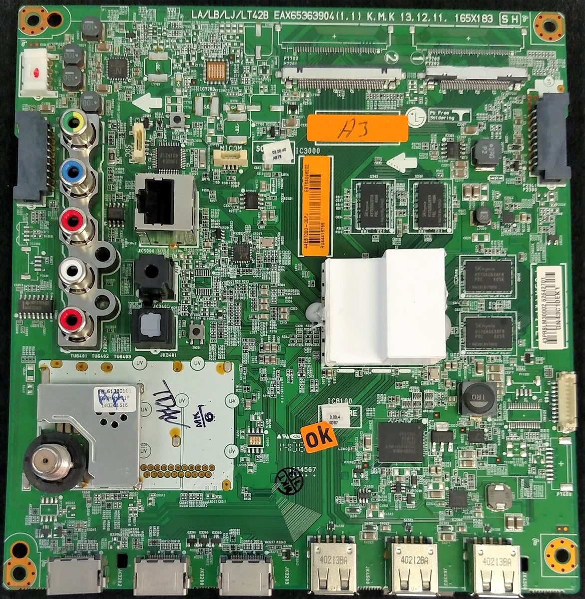 EBT63098202 LG Main Board, 62642701, EAX65363904(1.1), 65LB6300-UE.AUSWLJR