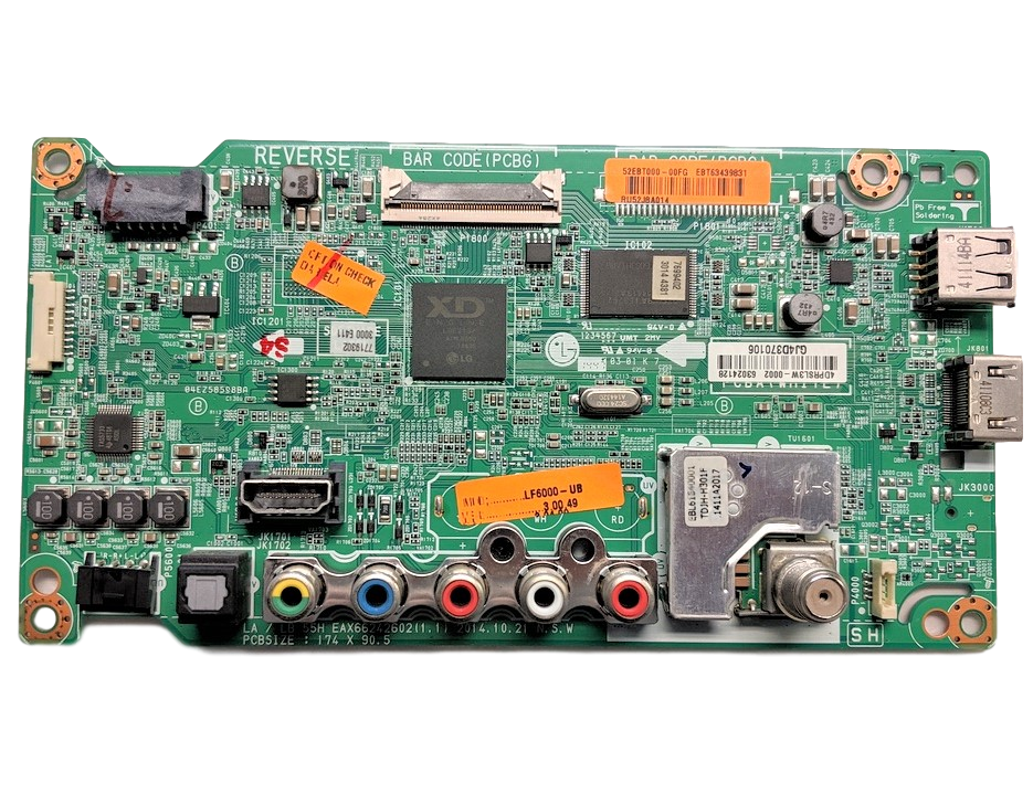 EBT63439831 LG Main Board, EAX66242602(1.1), 63024128, 55LF6000-UB